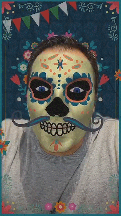 Filtre Facebook Selfie Halloween, masque réalité augmentée