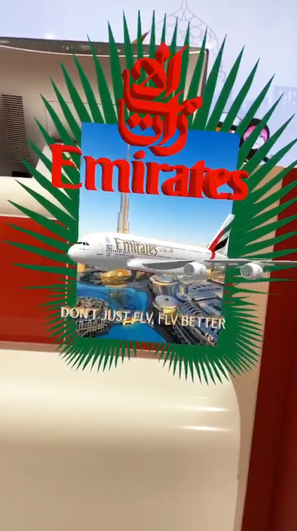 Instagram Filter Fly Emirates logo AR