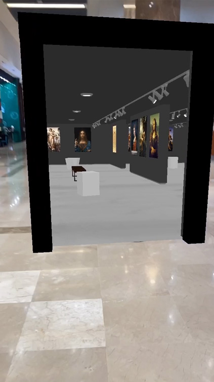 Filtre Instagram musée AR portail 3D