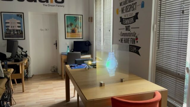 See how we use our Famous Holographic Stickers to create a smashing holographic display :) Please note that the system is already working with a small projector with light in the room- The stronger your projector is the better the effect works - We use HD projector with 4500 lumens minimum for our pro project - Here this mini one is 1500 lumens !
#hologram #rearprojection #visualmerchandising #holographic #design #3d #projector