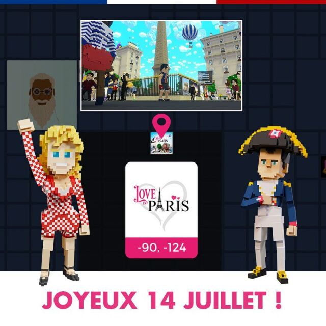 Happy Bastille Day ! Joyeux 14 Juillet ! Let's go to Paris now in the Metaverse  @thesandboxgame @paris_maville @mairie17paris We just launched Love in Paris on our Nft Land !!! You can visit www.love-in-paris.com to know more about the project :)
Bonne visite !! #paris #metaverse #web3 #gaming #nft