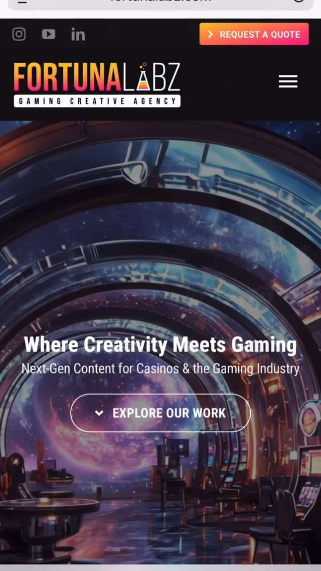 Big News!
Say hello to FortunaLabz, our brand-new creative studio built for the world of online casinos and gaming.

From mind-blowing FOOH animations to immersive metaverse experiences, smart chatbots and AI-generated content — we’re reshaping how brands engage with players.

We’re not just riding the wave of innovation.
We’re creating it.

Welcome to a world where creativity meets technology, and where every pixel can lead to a jackpot.
Check us out: www.fortunalabz.com
Let the games begin.

#CasinoMarketing #GamingStudio #CreativeAgency #MetaverseDesign #AIForGaming #FortunaLabz #InteractiveStudio #FOOH #OnlineCasino @pragmatic_play @vegaslegends1 @unibet @alea_gaming