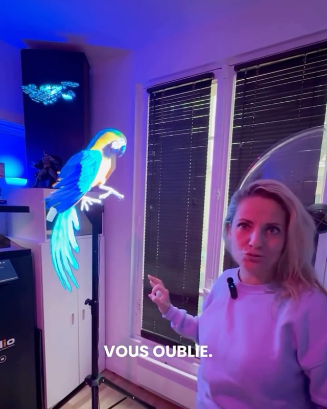 ✨ The Future is Here! ✨
Introducing our brand-new 1m holographic fan: combining HD resolution, Bluetooth sound, and an unmatched hologram quality. 🚀

But that’s not all 👉 our team also designs custom 3D content powered by AI, bringing your ideas to life like never before.

🎥 Imagine. Create. Project.
With Interactive Studio, holograms turn into truly immersive experiences.

#Hologram #Innovation #3DContent #AI #ImmersiveExperience #InteractiveStudio #TechMagic #propeller #heliceholographique #hologramme