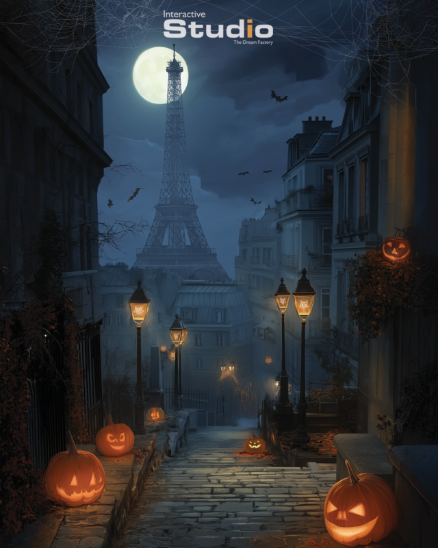 🎃👻 Happy Halloween from Paris! 🕸️✨

Under the Parisian moonlight, the streets come alive with glowing pumpkins and mysterious shadows… Even the Eiffel Tower seems ready for a fright! 🌕🦇

From all of us at Interactive Studio – The Dream Factory, we wish you a spooky, creative, and unforgettable Halloween night. May your imagination shine as bright as the lanterns of Montmartre! 🎨💡

🖤 From Paris with fright,
The Interactive Studio Team

#HappyHalloween #Paris #InteractiveStudio #FOOH #AI #CharacterDesign #Halloween2025 #TheDreamFactory