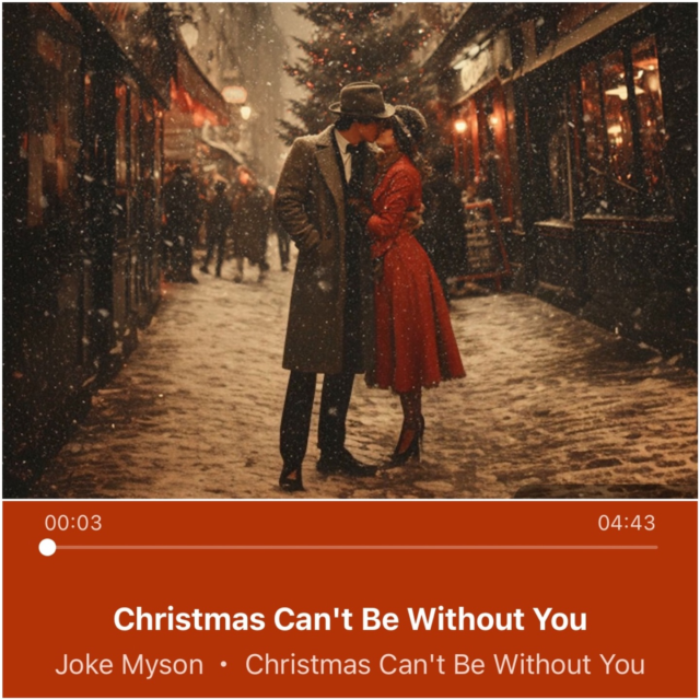 New love song for Christmas from our Ai Artist : Joke Myson - Available on all musical platforms ! Listen and tell us our feedback :) #jokemyson #christmas #christmascantvewithoutyou #ai #aimusic #songwriters